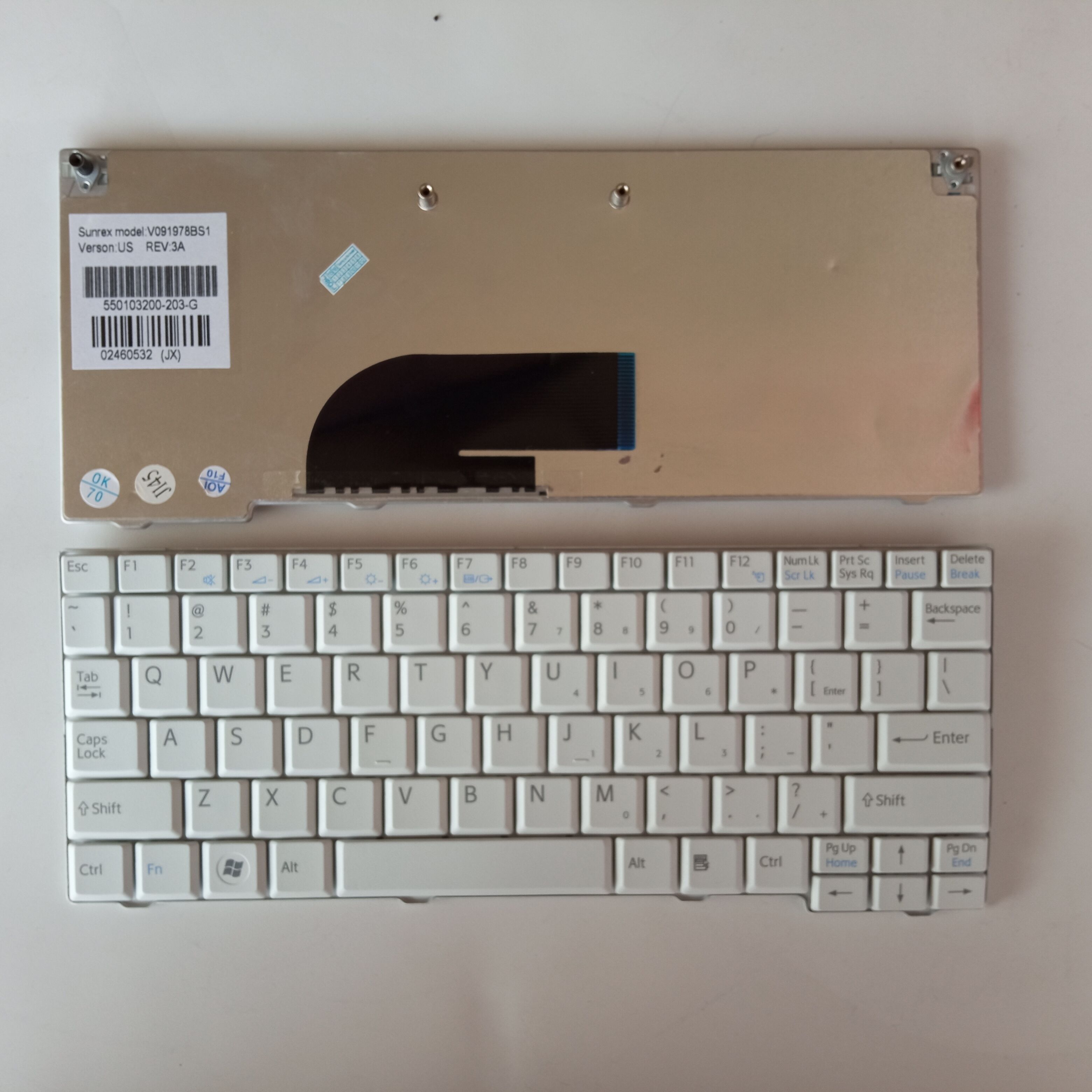 Picture of New Replacement Laptop Keyboard For SONY M12 WHITE US Layout